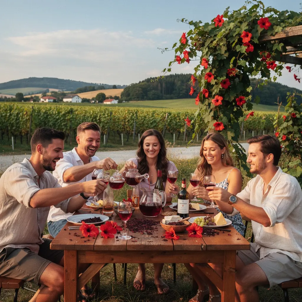 Hibiskusový čaj s výraznou červenou farbou a kyslastou príchuťou